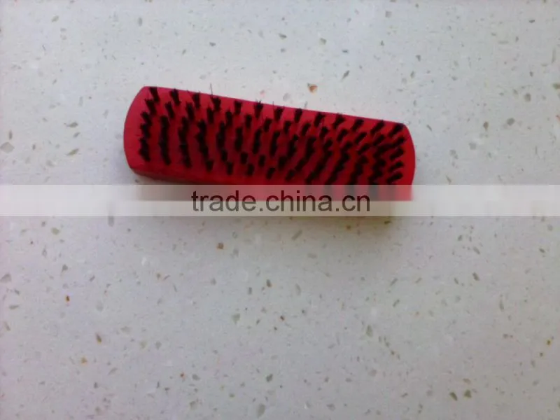red color Maple wood made shoe brushes hot sell in Korea