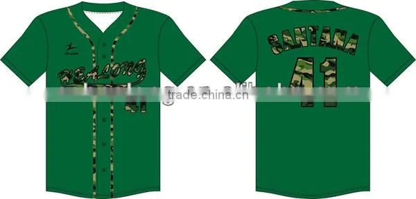 trendy design custom sublimated camo baseball jerseys 2014