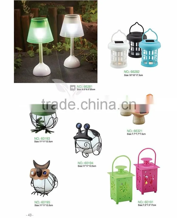 Amorphous silicon solar panel Little Owls Statuary cheap small solar lights