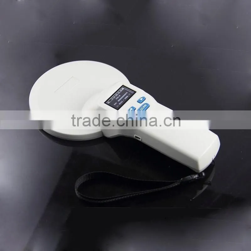 Long Range handheld 134.2KHz bluetooth animal RFID card reader , ear tag reader