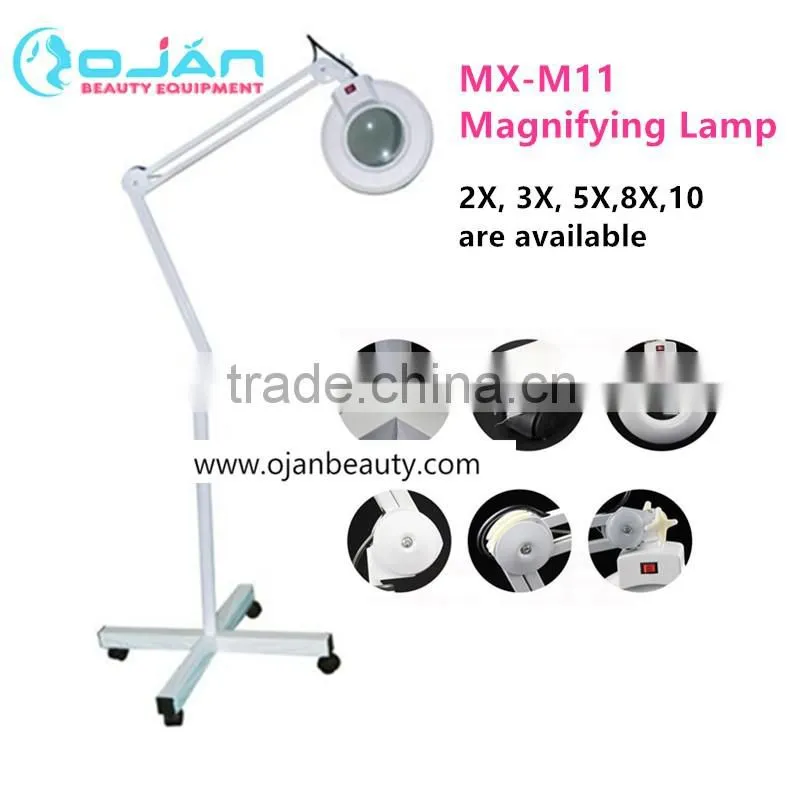 Beauty salon equipment 5X magnifying lamp parts led magnifying glass floor lamp With CE