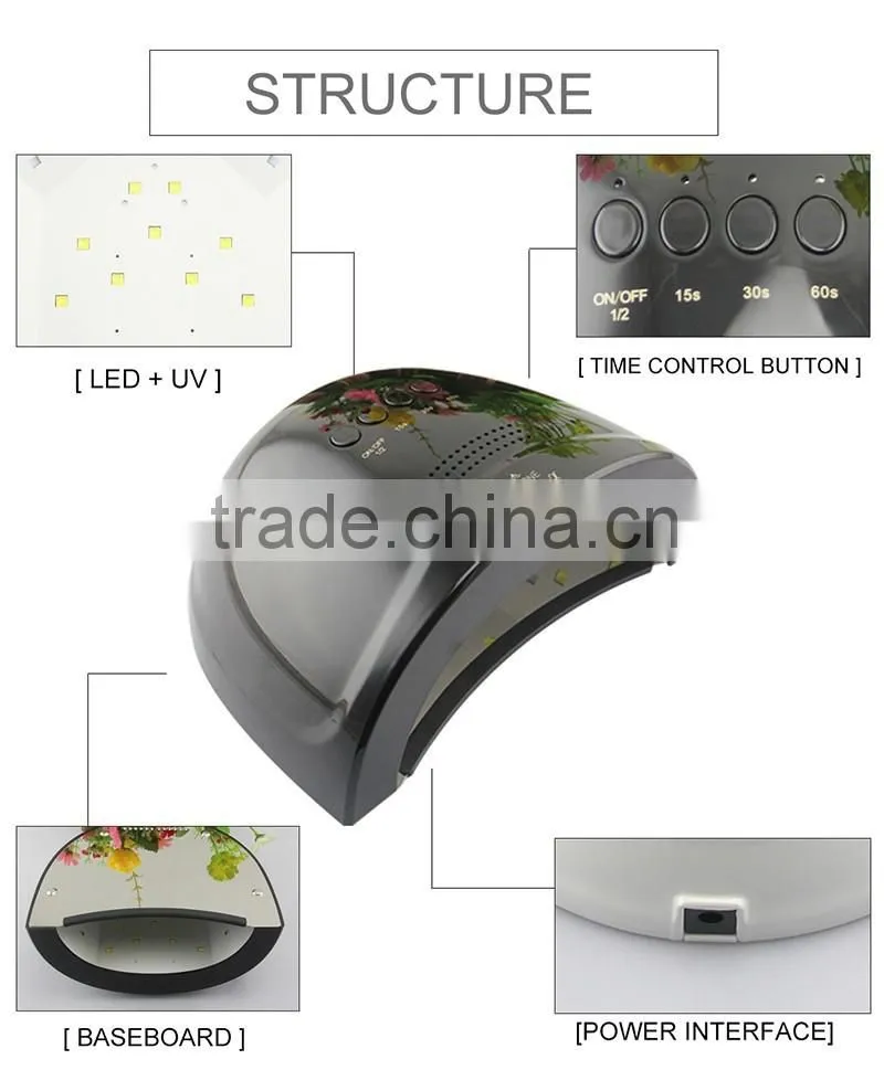 2016 newly nail design wholesale brand sun one professional 24/48W led nail lamp for gel polish