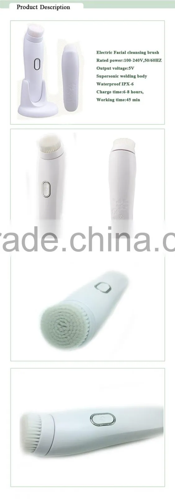 Newest Waterproof Face Skin Cleansing Brush rechargeable Facial Brush