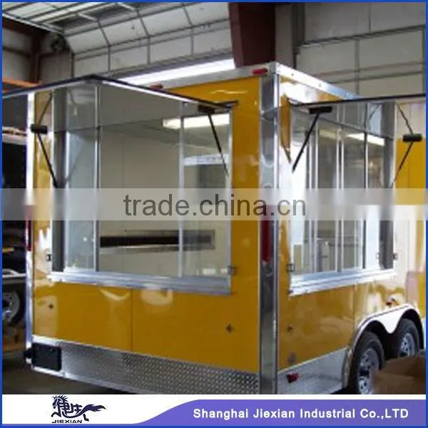 Spacious galvanized sheet JX-FS400B, mobile food cart for sale