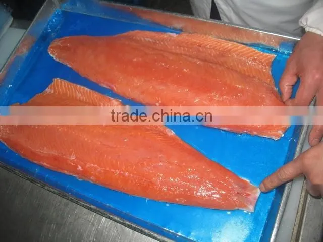 Frozen chum salmon fillet gutted fish seafood kingsunfoods