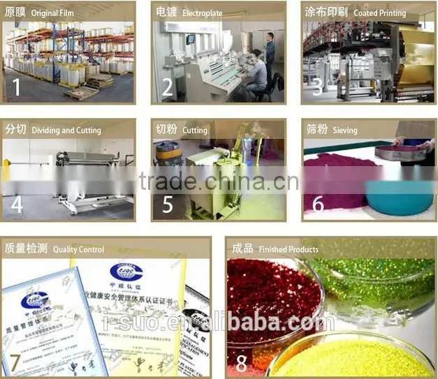 Bulk PET metallic glitter for plastic