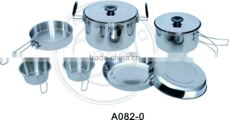multi-purpose travel stainless steel cooking supplier set,cooking pot