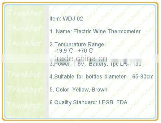 Wine Collar Thermometer HOT