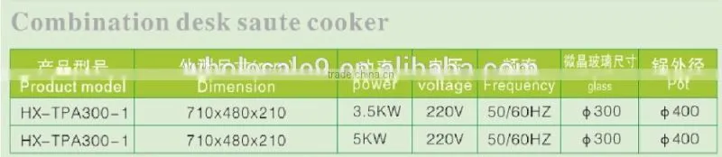 commercial frying stove stainless frying stove Induction cooker Pan