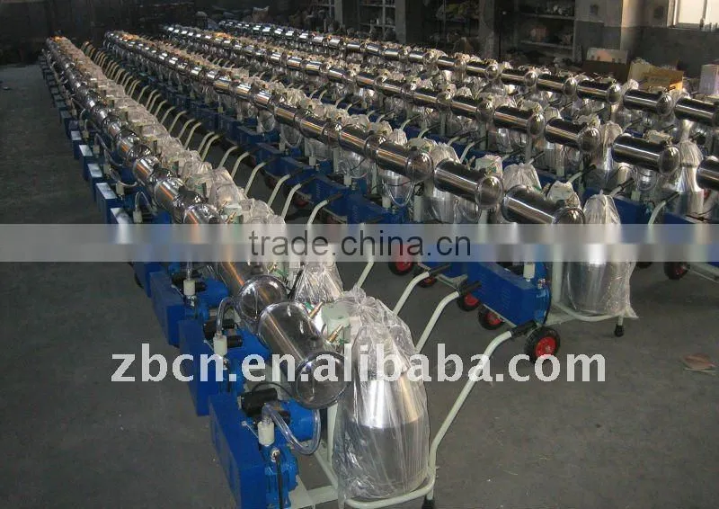 double barrels vacuum pump type milking machine