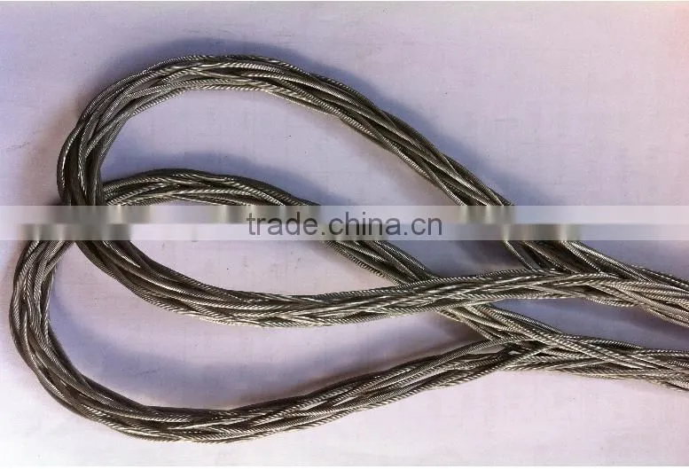Galvanized Steel Anti Twist Braid Rope / Wire Rope for Transmission Line Stringing