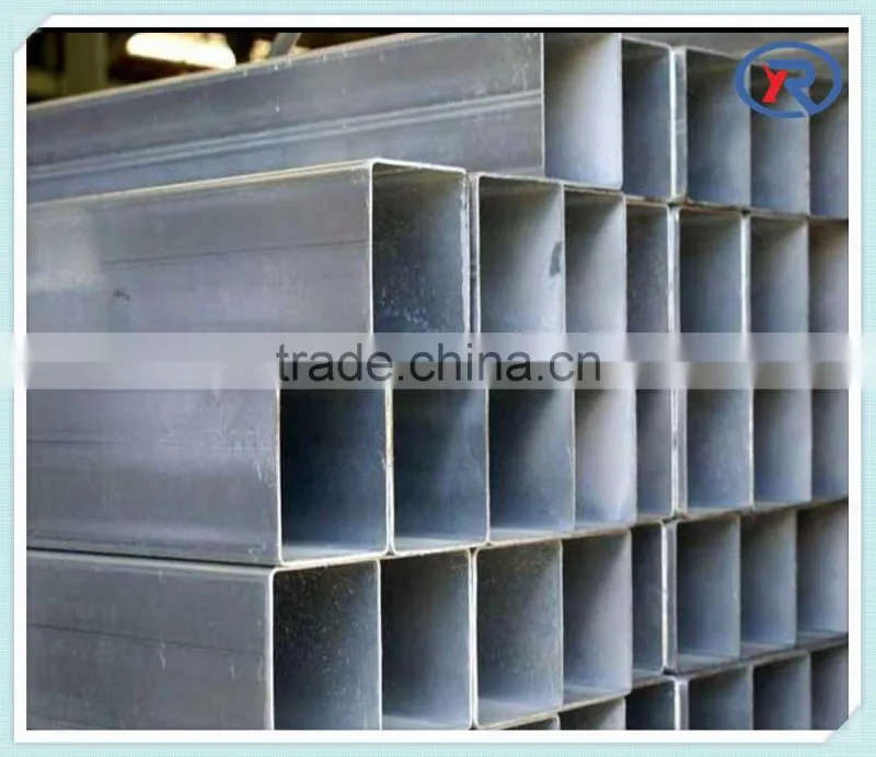 Q195 ms galvanized GI rec square pipes from china alibaba