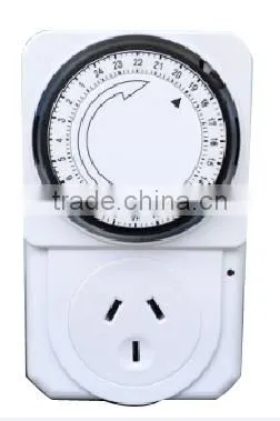 Grow light controller US EU UK AU NZ plug socket daily 24 hour grounded mechanical automatic switch timer for garden greenhouse