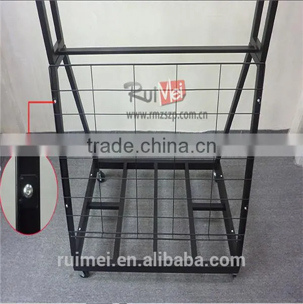 Free-Standing Portable Hanging rug Display Metal Rack