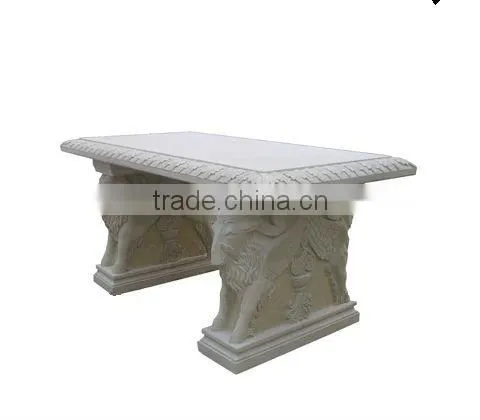 Outdoor garden marble bench