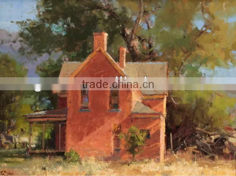 Impressionist House Oil Painting For Indoor Decoration Handmade