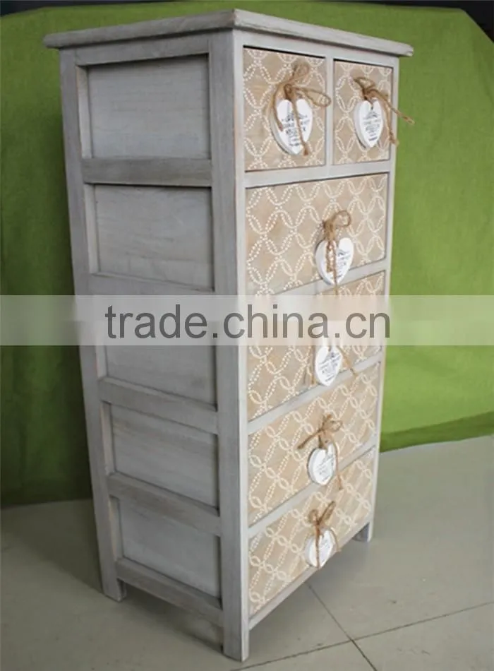Unfinished recycled solid wood kids furniture for 6 hole