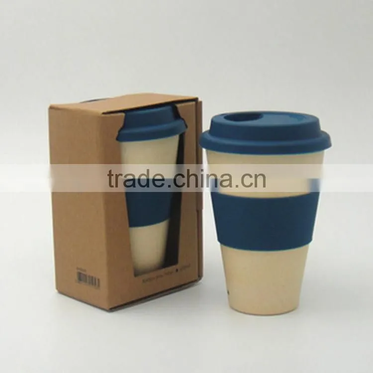 Beautiful Biodegradable Christmas Bamboo cup 400ml