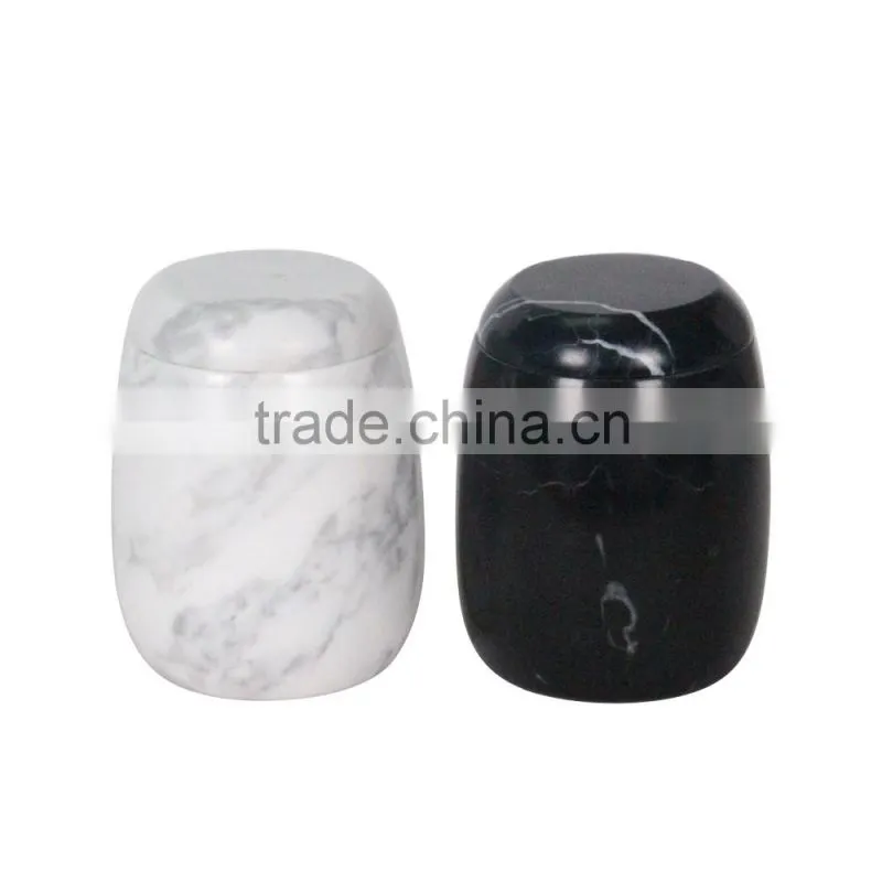 Black classic marble jar homewares decoration real marble canister