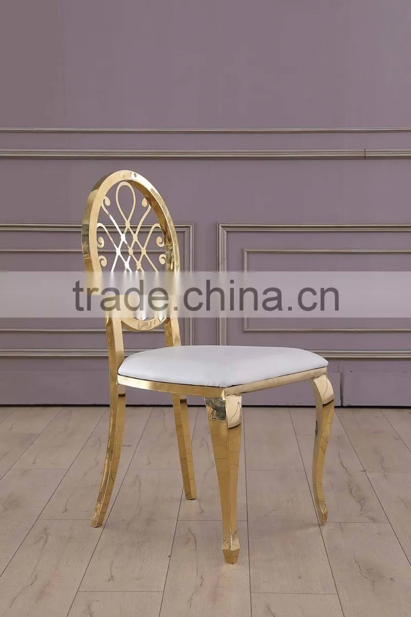 Rose gold flower shaped chair wedding chair
