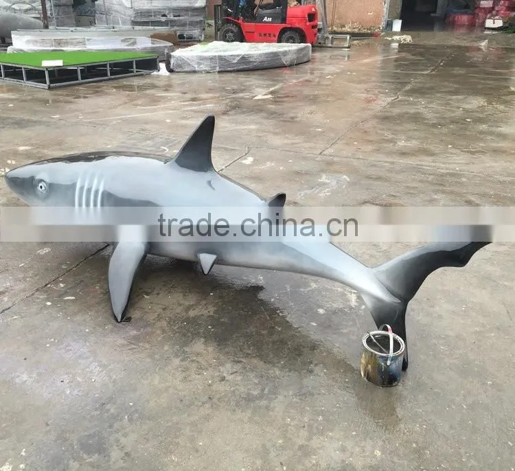 Fiberglass shark statue figurine