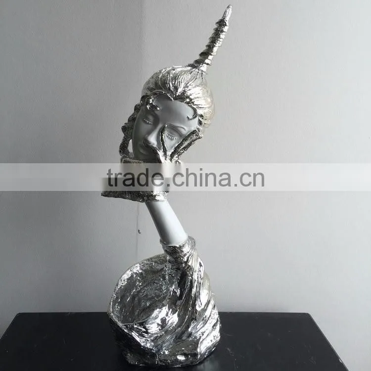 Resin art head statue