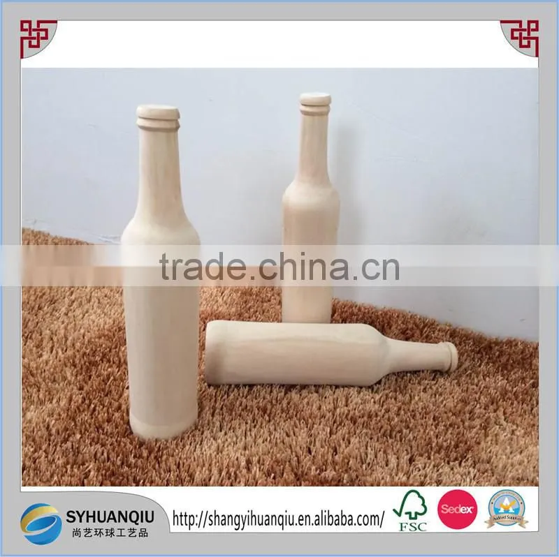 2015 new design and high quality CNC carved hot selling wooden wine bottle CN
