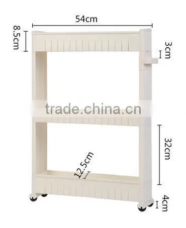 plastic hand push storage car/shelves