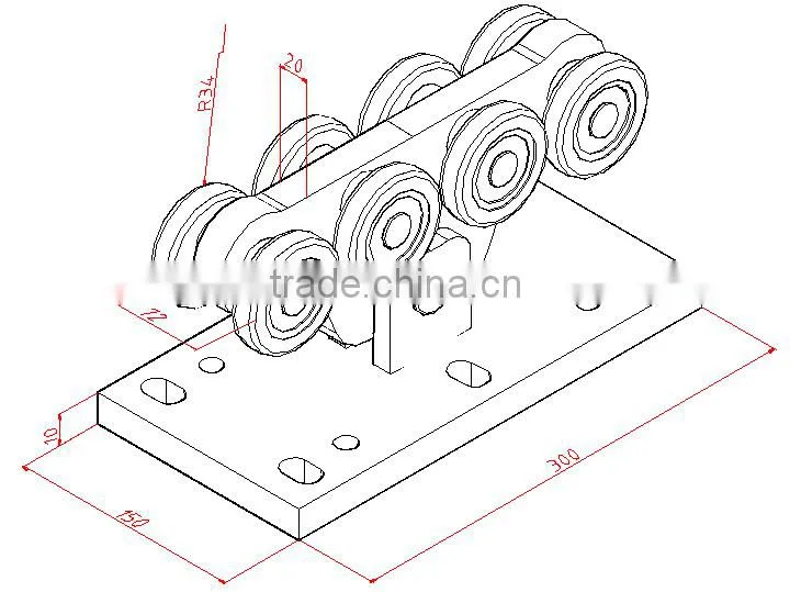sliding cantilever gate wheel 8L-B