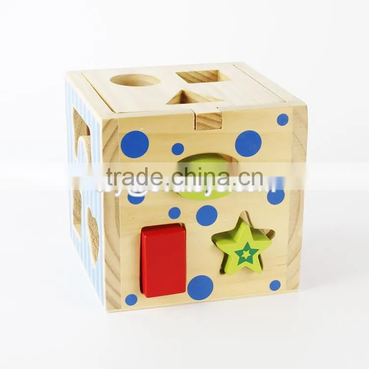 Best children coordinating eye and hand wooden educational toys funny shape blocks kids wooden educational toys W12D067