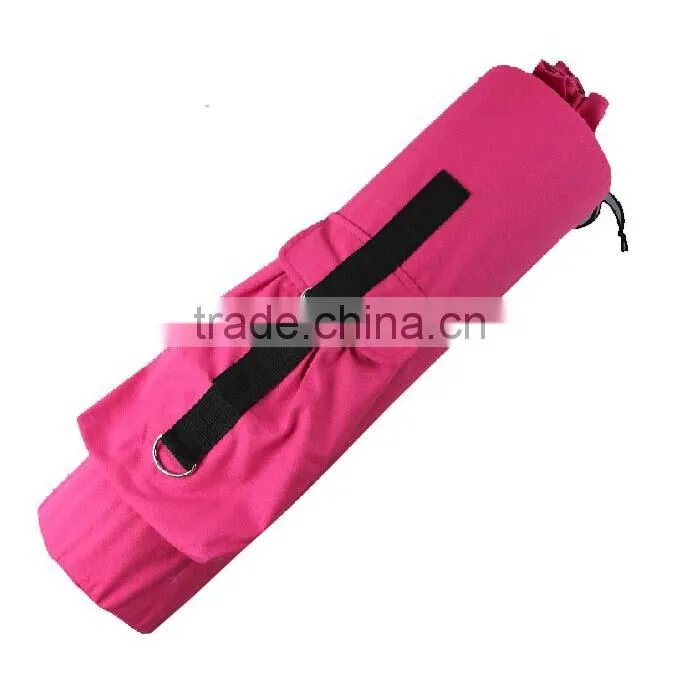 Large Capacity Drawstring Cotton Yoga Mat Bag for Shoulder Carring