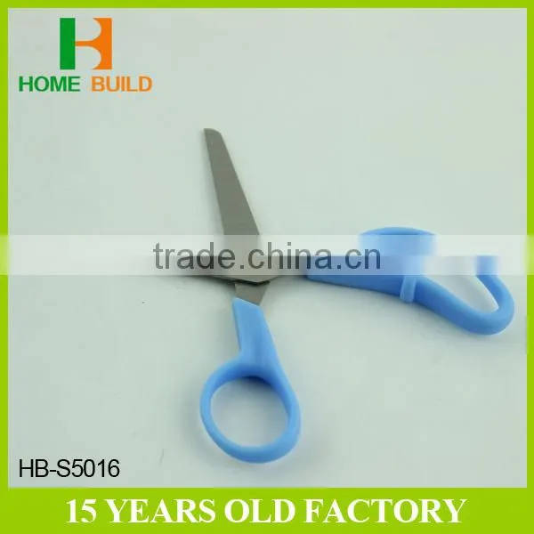 Factory price HB-S5016 Blunt head bending handle paper cutting scissors