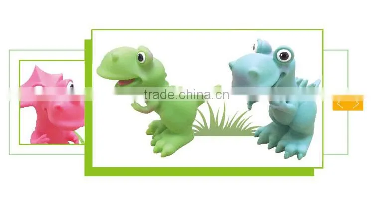 Hot sale 7 inch cartoon dinosaur small rubber animal toys