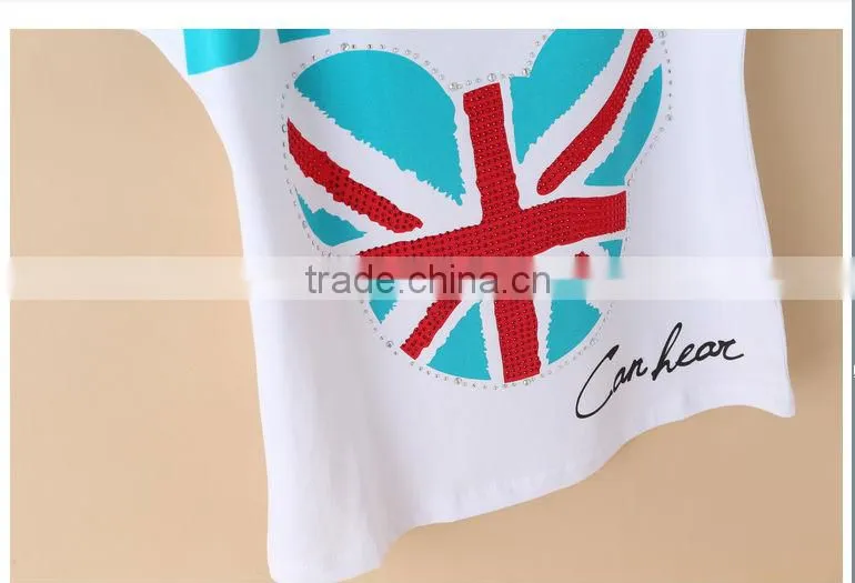 Girl kids fashion printed cotton T shirt