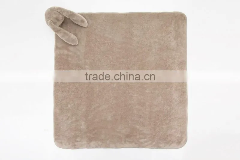 Best Sell Baby Product Soft Coral Fleece Push Rabbit Toy Thick Baby Thin Blanket