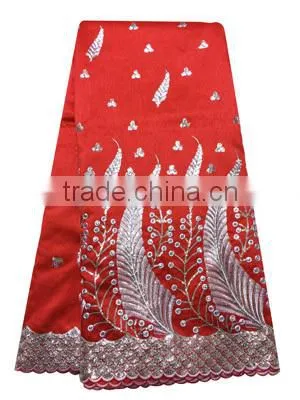 Beaded Raw Silk George Wrappers GP0044 African lace fabrics women dresses