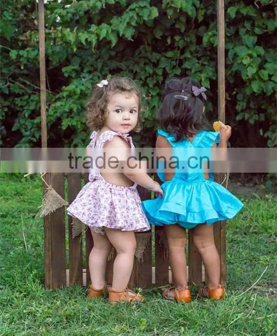 Adjustable Straps Floral Pinafore Baby Dress Girls Soft Baby Wear Clothes