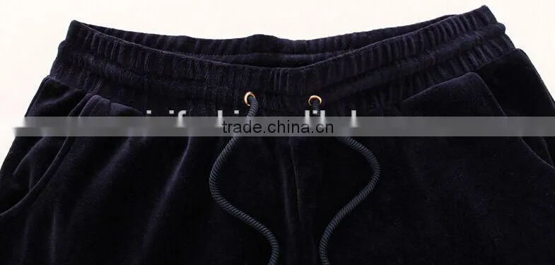 Hot Sale Custom Design Cheap Mens Velvet Sports Track Suit