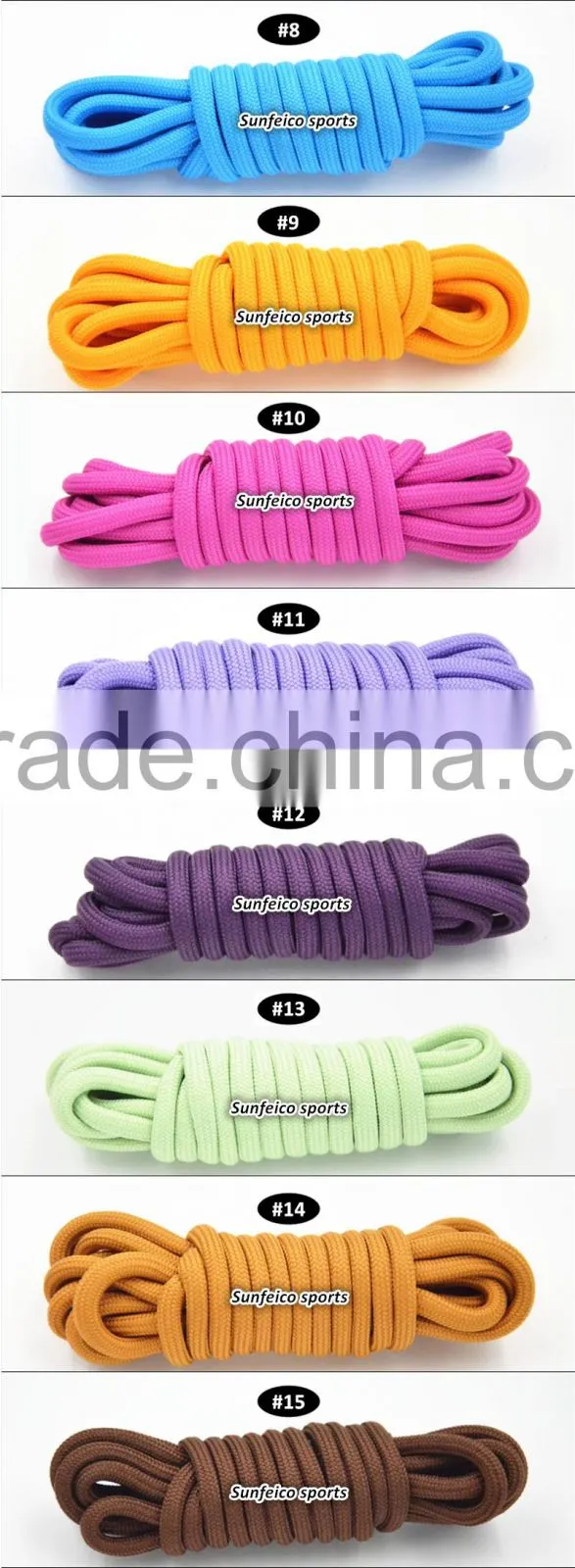 100% Polyester Dark Brown Rope Cord Shoelaces In Stock Fast Delivery - Amazon Yeezy Laces - Candy Youth Lace Color