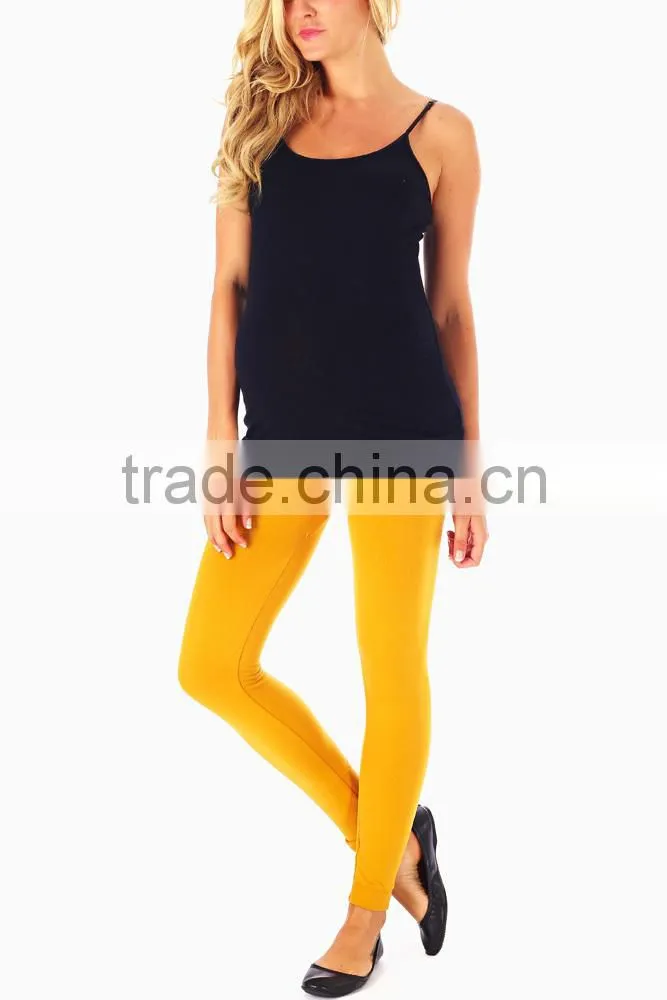 MUSTARD YELLOW MATERNITY LEGGINGS