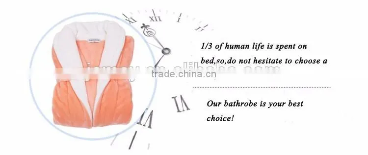 Polar fleece robe anti-pilling stripe formal wear light colors manufacture