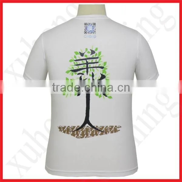 tshirts with logo rubber printing ring spun cotton