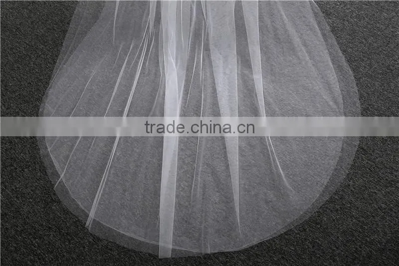 2017 wholesale new grance long lace bridal wedding veil Tulle