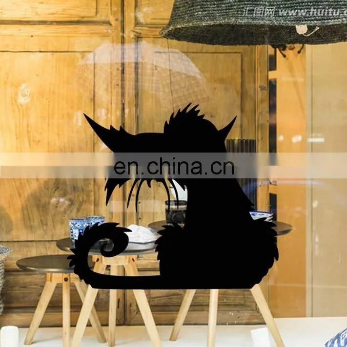 Halloween Theme Black Cat Window/Wall Sticker Halloween Decoration Home Decoration