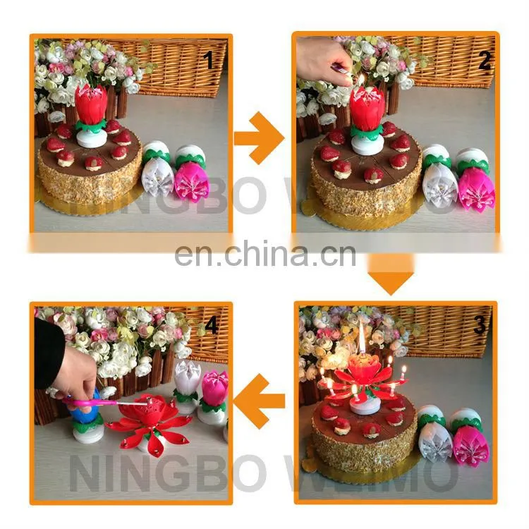 flower music party birthday candles