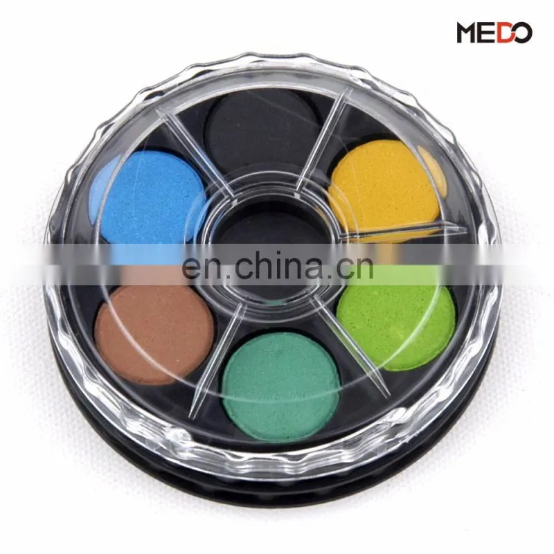 12 colors solid tempera discs
