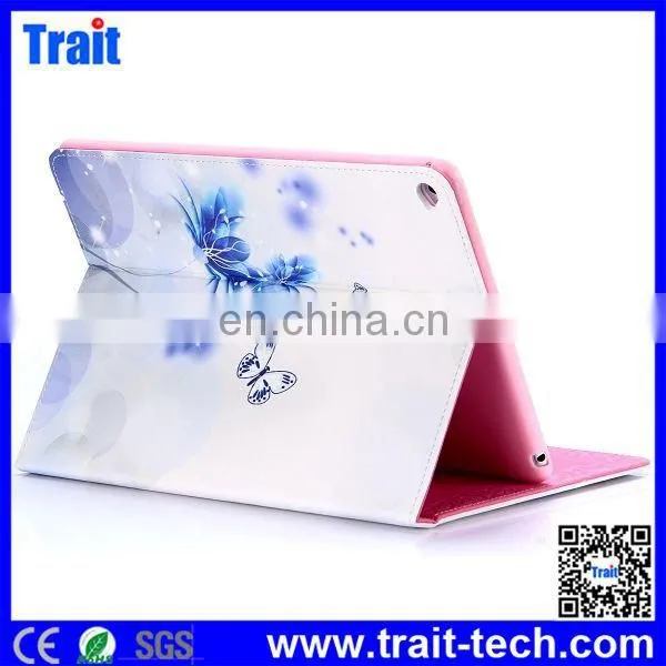 2015 New fashion Magnetic Buckle Cute Girl Diamond Studded Leather Case for iPad Air2