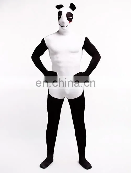 Black & White Chinese Panda Spandex Lycra Zentai Suits Animal Cosplay Costume