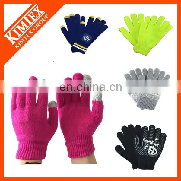 Fleece cheap customized logo unique winter gloves
