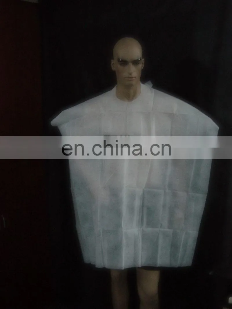 disposable nonwoven salon poncho coat for hair dressing